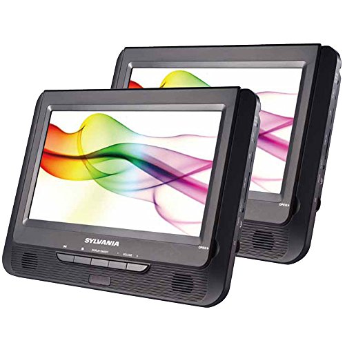 Sylvania-9-Twin-Dual-Screen-DVD-Player-SDVD9805-with-Trisonic-Laser-Lens-Cleaner-for-DVDCD-Players