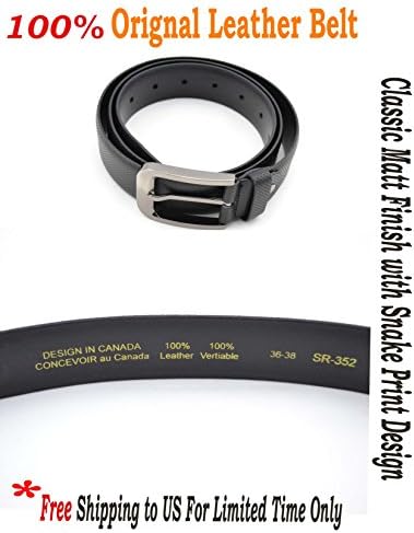 Mens Genuine Leather Formal Dress Wear Belt Matt Finish