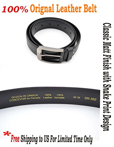 Mens Genuine Leather Formal Dress Wear Belt Matt Finish