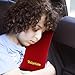 Valuetom Seatbelt Headrest Pillow Cover Shoulder Pad Comfy Support Car Pillow for Kids(Red)
