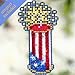 Firecracker Beaded Counted Cross Stitch Patriotic Ornament Kit Mill Hill 2012 Spring Bouquet MH18-2106