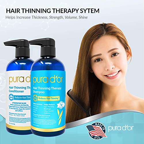 PURA D'OR Hair Thinning Therapy Biotin Shampoo and Conditioner Set