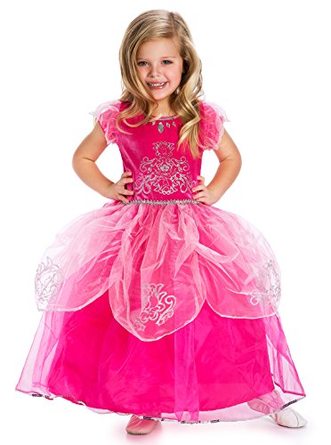 Little Adventures Deluxe Pink Princess Dress Up Costume Size Medium Age 3-5