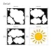 DECOWALL DWG-707WY Sun and Clouds Graphic Kids Wall Stickers Wall Decals Window Stickers Peel and Stick Wall Stickers for Kids Nursery Bedroom Living Room (White_707WY)