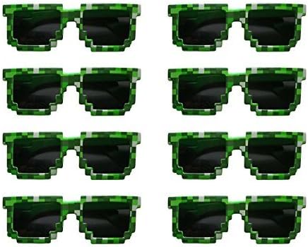 8-Bit Pixelated Sunglasses Birthday Party Favors - Party Bag Fillers for Miner Themed Parties by Joydef
