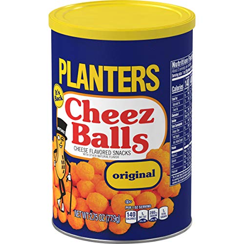 Planters Original Cheez Balls Cheese Flavored Snacks (6 ct Pack, 2.75 oz Canisters)