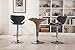 Roundhill Furniture Masaccio Cushioned Grey Leatherette Upholstery Airlift Swivel Barstool (Set of 2)