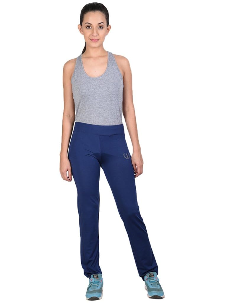 onesport women's polyester spandex jersey navy track pants(onsp15ny-p)