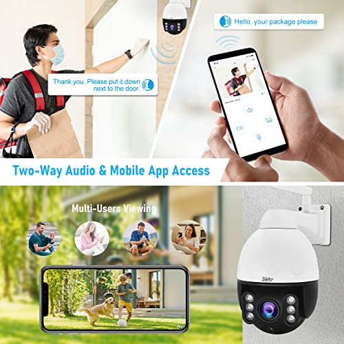 YoLuke PTZ Camera Outdoor 5MP 5X Optical Zoom Human Motion Detection