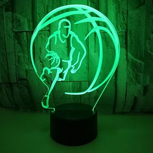 Play Basketball 3D Optical Illusion LED 7 Colors Touch Table Desk Lamp Gift For Festivals