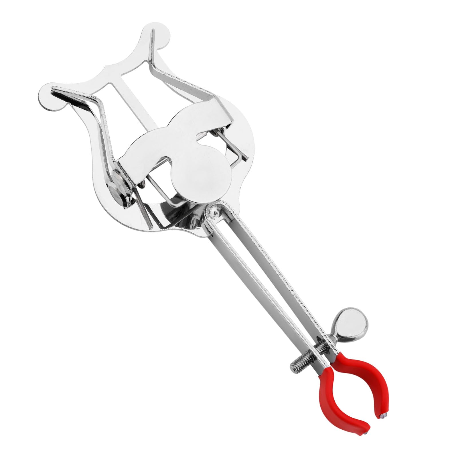 Trumpet Marching Lyre Clip, 5.51x2.08x0.78 Inch Silver Lightweight Trumpet Clamp-On Lyre Sheet Music Clip Instrument Holder Clarinet Trombone Musical Accessories for Practicing Beginners Marching Band