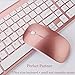 2.4GHz Wireless Keyboard and Mouse Combo, URCO Upgraded 102 Keys Full Size Low-Noise Portable Wireless Keyboard and Mouse for Working and Gaming (Rose Gold)