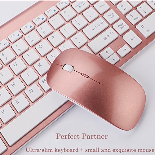 2.4GHz Wireless Keyboard and Mouse Combo, URCO Upgraded 102 Keys Full