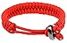 The Friendly Swede Set of 2 Fish Tail Paracord Bracelets with Metal Clasp, Survival Bracelets for Men, Paracord Bracelets for Men, Rope Bracelets - Adjustable Size - Black + Red - Fits 7