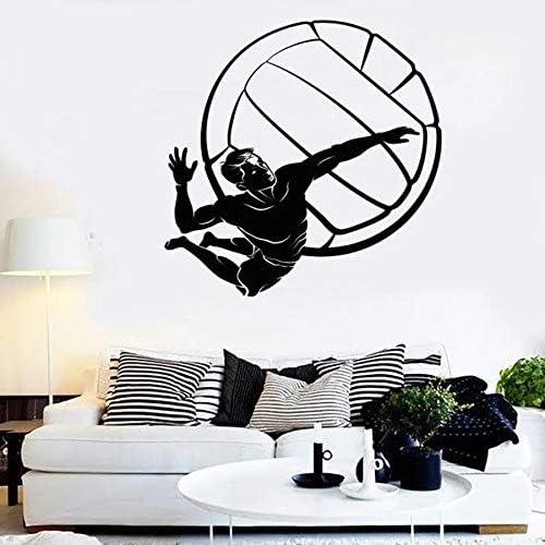 Tianpengyuanshuai Volleyball player wall sticker ball beach vinyl wall decal living room bedroom stadium decoration removable mural 85x85cm