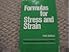 Formulas for stress and strain