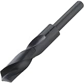 Utoolmart 21mm Reduced Shank Drill Bit HSS 6542 Black Oxide with 1/2 Inch Straight Shank 1pcs