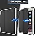 DUNNO Case Compatible with iPad 6th/5th Generation 9.7-Inch 2017/2018, Three Layer Heavy Duty Full Protection Case with [Auto Sleep/Wake] Stand Design for iPad 5/6 Generation (Black+Gray)