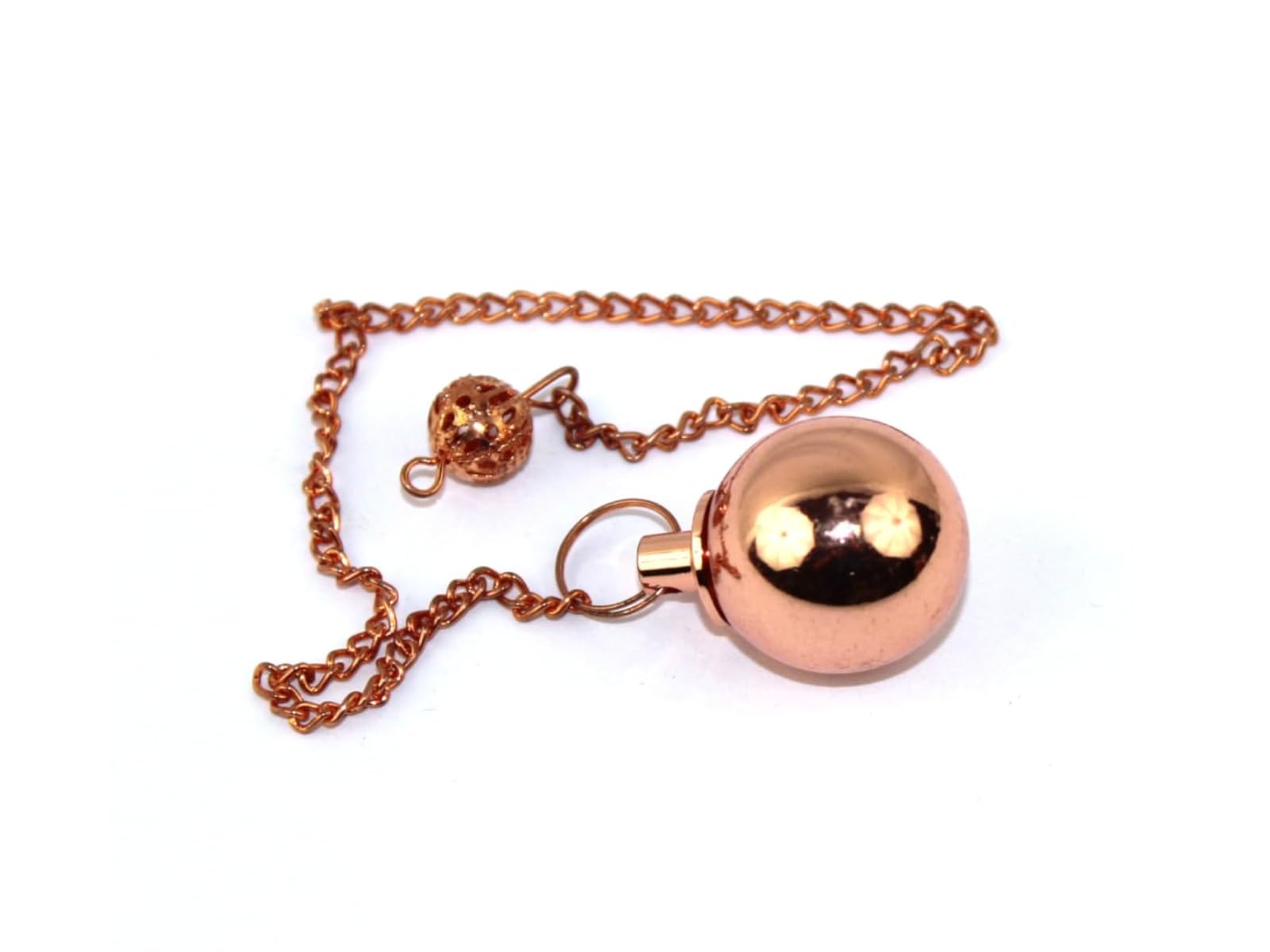 Jet International Round Ball Copper Plated Metal Isis Pendulum for Healing & Dowsing for spiritual Answers Pendulum for Divination Scrying Dowser