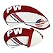 Golf Irons Club Head Covers Wedge Iron Protective Head Cover with Golf White & Blue US Flag Neoprene (White+Pink, 10 pcs)