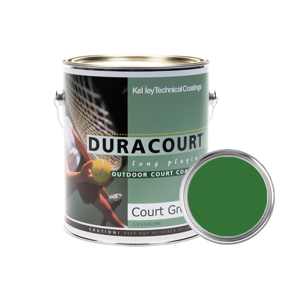 Photo 1 of Kelley Technical Coatings Duracourt - Court Green - 1 Gallon - Outdoor court coating for tennis, pickleball, basketball and volleyball courts.