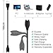 QIBOX Compatible Garmin Vivoactive 3 / Instinct Charger & Charger Port Protector, 2-Pack USB Charging Cable Silicone Dust Plugs Compatible Garmin Fenix 5 5S 5X / Forerunner 935 / Approach S60