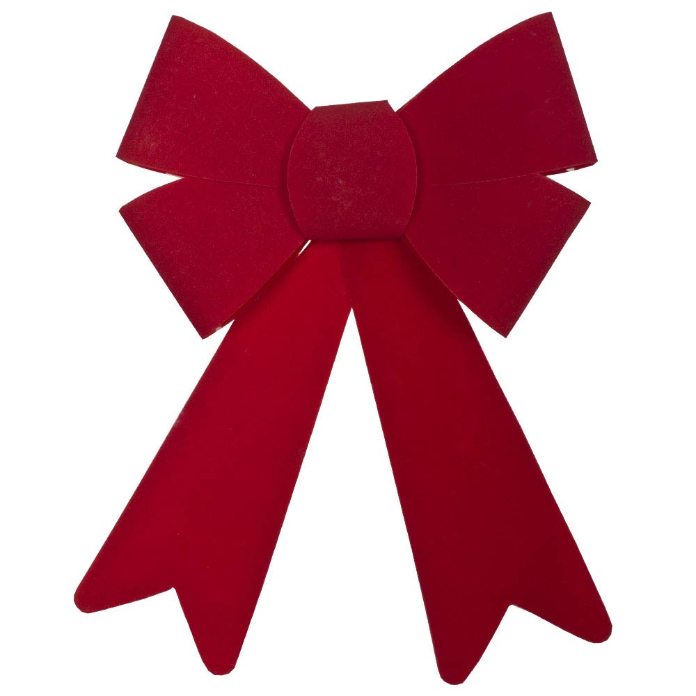 Premier Large Red Velvet Glitter Bow Decoration 25cm x 15cm Amazon
