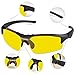 Duduma Yellow Night Vision Polarized Sunglasses Glasses for Driving Fishing Shooting Multicolor Frame Uv400 (black matte frame with yellow lens)