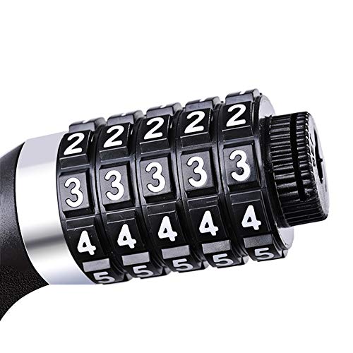Lizipai 1200mm 5-Digit Combination Bicycle Cable Lock Motorcycle Anti-Theft Password Lock Mountain Bike Cycling Accessories Universal Electric Vehicle