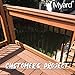 PNP111902 Myard 2PCs Black Anti-UV Solid Deck Railing Connectors for 2x4 (Actual 1.5x3.5) Inches Stair Wood Handrail, Sturdy Nylon with 304 Stainless Steel Coating Hardness 12.9 Screws for Wood Post