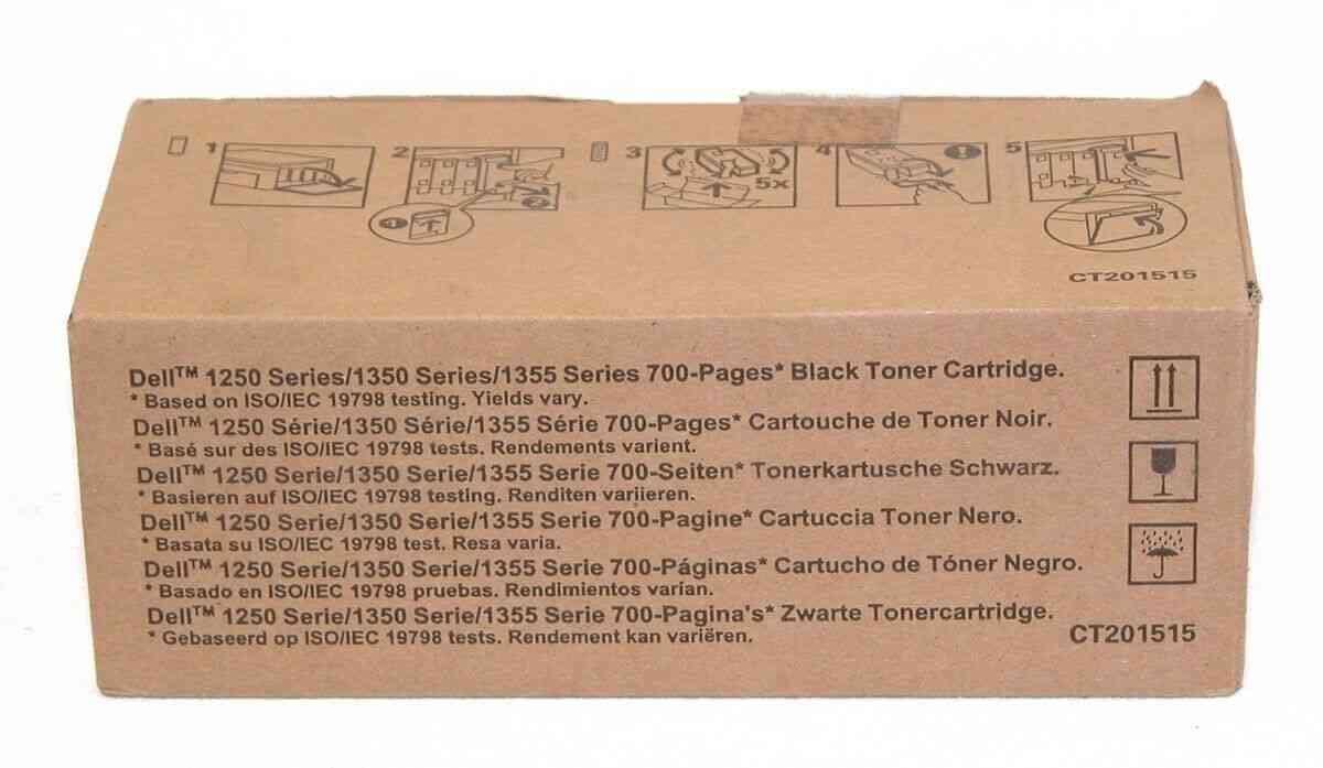 Original Dell C1760nw / C1765nf / C1765nfw / 1250c / 135X Standard Capacity Toner Kit, approximately 700 pages, black