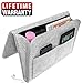 Actor Bedside Caddy Felt Storage Organizer, Under Couch Table Mattress Caddy for Holding Books Magazines Tablet Phone - Five Pockets and Side Charging Cable Hole(Grey with Hole)