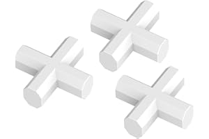 Labasics 3-Pack Cross Shape Magnetic Stir Bar Set, 10 mm PTFE-Coated White Stirring Bars for Laboratory Mixers