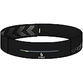 FlipBelt Adjustable Running Belt, Fitness and Running Fanny Pack for Women and Men, Non Chafing Waist Band Pack for Phone Keys Money, Moisture Wicking Storage Belt, USA Company