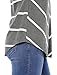 Allegra K Women's Long Sleeves Scoop Neck Casual Striped Chevron Print Tunic Top Medium Dark Gray