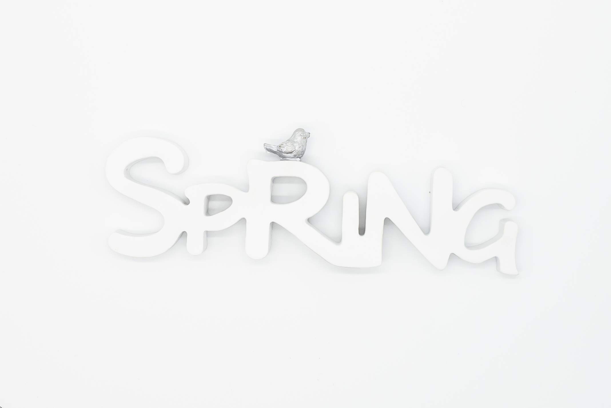 HEITMANN DECO Polyresin Lettering, White, 19.2 x 1.2 x 6.5 cm