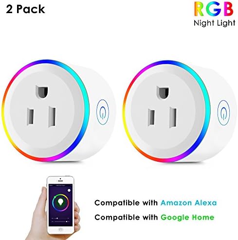 Wifi Smart Plug, Mini Smart Outlet Socket Works with Amazon Alexa Echo and Google Assistant,Remote Control Your Appliances by Smartphone with Timing Function, No Hub Required by Mesuvida
