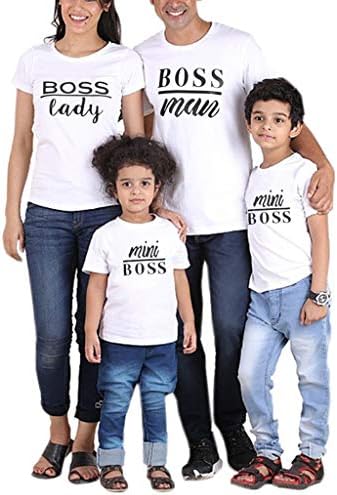 Family Matching T-Shirts, Women Men Kids Baby Funny Letter Printed Short Sleeve Summer Tops