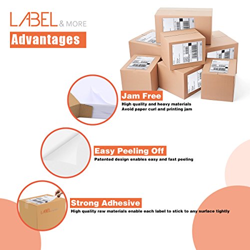 Full Sheet Labels for Laser and Inkjet Printer 8.5x11" Labels Full Sheet Label Paper Amazon Postage Address Shipping 1 up Labels [100 Sheets 100 Labels] LABEL&MORE - Thumbnail 4