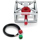 CONCORD 12" THE BLOCK BURNER in Stainless Steel. Single Propane Outdoor Burner. 100,000 BTU Great for Home Brewing, Camping, Tailgating, and More!