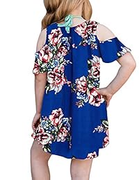 Utyful - Vestido de manga corta con volantes para niña