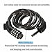 Bike Lock,OUTERDO Bicycle Cable Lock Combination Resettable Lightweight Cycling Locks Self Coiling Electric Vehicle Anti-theft Cycle Chain Lock with Mounting Bracket 3.2-Feet x 1/2 Inch