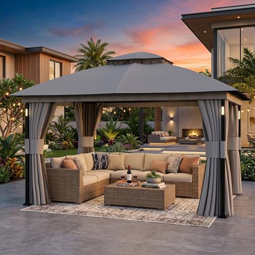 Covered Outdoor 11'x13' Soft Top Gazebo Review: LED Lights, Bluetooth Speaker & Netting image 18