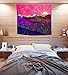 LUCID EYE Trippy Trek Tapestry, Psychedelic Mountain Sunrise, Girls Room Pink Wall Art Decor, Wall Hanging for Bedroom Living Room Dorm, 58x51 inches