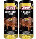 Weiman Wood Cleaner and Polish Wipes - 2 Pack - Non-Toxic for Furniture to Beautify and Protect, No Build-Up, Contains Ultra Violet Protection, Pleasant Scent, Surface Safe - 30 Count
