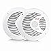 6.5 Inch Dual Marine Speakers - 2 Way Waterproof and Weather Resistant Outdoor Audio Stereo Sound System with 150 Watt Power, Polypropylene Cone and Cloth Surround - 1 Pair - PLMR60W (White) primary