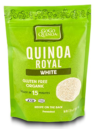 GoGo Quinoa White Organic Royal Quinoa, Gluten Free, Non GMO, Kosher Certified, Vegan 1.1 Lbs