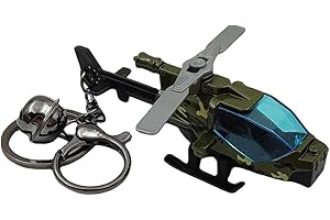 Pouoir Helicopter Keychain Military Aircraft Key Chain for Car Keys Metal Copper Pendant Bag Key Ring Accessories