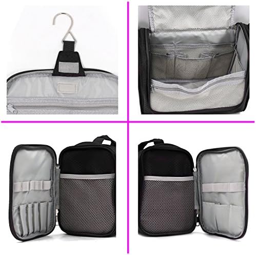 Extra Large Capacity Hanging Toiletry Bag for Men & Women, Portable Waterproof Bathroom Shower Bag, Lightweight Dopp kit Shaving Bag, Sturdy Metal Hook Organizer Makeup Bag 4 Extra Large Capacity Hanging Toiletry Bag for Men & Women, Portable Waterproof Bathroom Shower Bag, Lightweight Dopp kit Shaving Bag, Sturdy Metal Hook Organizer Makeup Bag