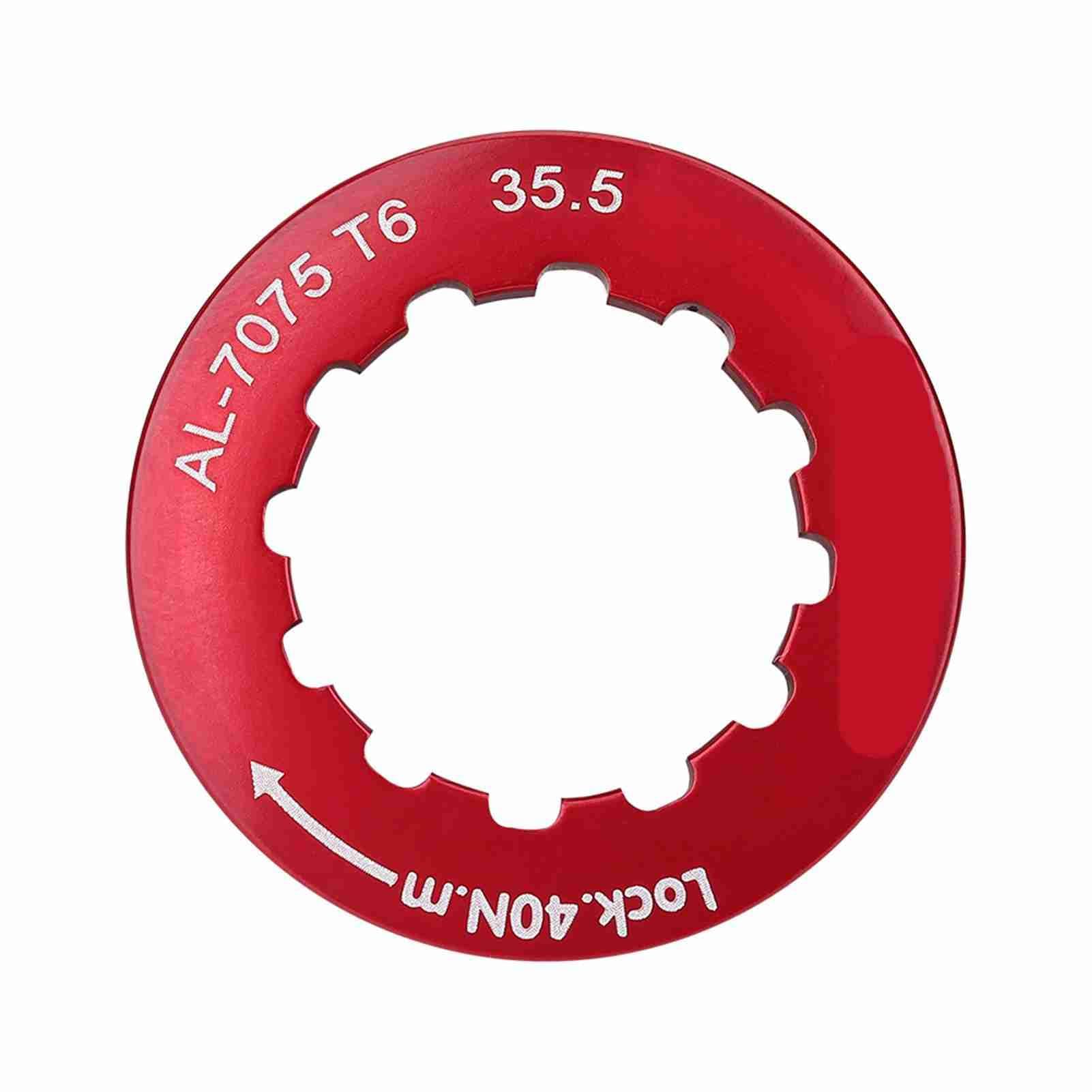 Cassette Lockring Alloy Anodized Lock Ring for 7-11 Speed Mountain Bike (Red)